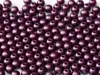 Round Beads 6mm: CZRD6-25032 - Pastel Bordeaux - 25 pieces