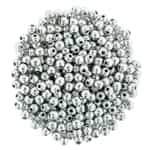 Round Beads 6mm: CZRD6-27000  - Silver - 25 pieces