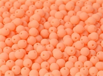 Round Beads 6mm: CZRD6-92922 - Bondelli Matte Orange - 25 pieces