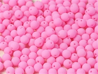 Round Beads 6mm: CZRD6-92923 - Bondelli Matte Soft Pink - 25 pieces