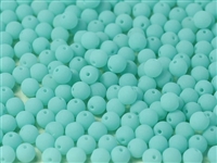 Round Beads 6mm: CZRD6-92928 - Bondelli Matte Mint - 25 pieces