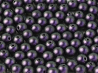 Round Beads 6mm: CZRD6-94101 - Polychrome Black Raspberry - 25 pieces