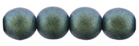 Round Beads 6mm: CZRD6-94104 - Polychorme - Aqua Teal - 25 pieces