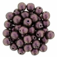 Round Beads 6mm: CZRD6-94106 - Polychrome - Pink Olive - 25 pieces