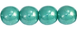 Round Beads 6mm: CZRD6-L6313  - Luster - Turquoise - 25 pieces