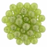 Round Beads 6mm: CZRD6-MSG5023 - Sueded Gold Olivine - 25 pieces