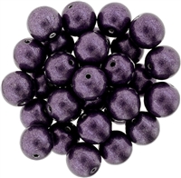 Round Beads 8mm: CZRD8-04B02 - ColorTrends: Saturated Metallic Tawny Port - 25 pieces