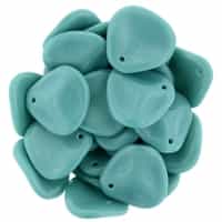 Czech Rose Petals 14/13mm - CZRP-6315 - Persian Turquoise - 12 Petals