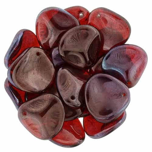 Czech Rose Petals 14/13mm - CZRP-E9008 - Siam Ruby - Vega - 12 Petals