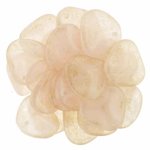 Czech Rose Petals 14/13mmï¿½- CZRP-LS7020 - Luster - Stone Topaz/Rosaline - 12 Petals