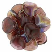 Czech Rose Petals 14/13mmï¿½- CZRP-W7035 - Fuchsia - Twilight - 12 Petals