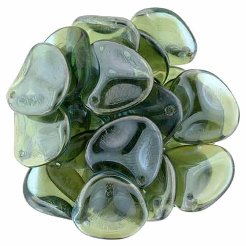 Czech Rose Petals 14/13mmï¿½- CZRP-Z6002 - Aquamarine - Celsian - 12 Petals