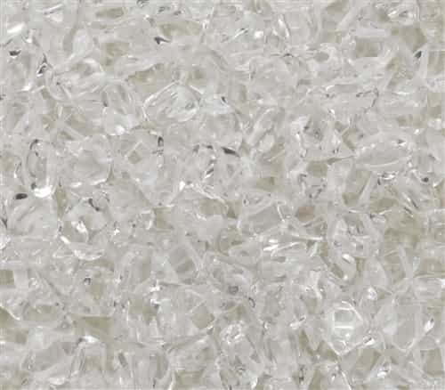 Czech Silky 2-Hole Beads 6x6mm - CZS-00030 - Crystal - 25 count