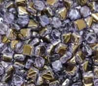 Czech Silky 2-Hole Beads 6x6mm - CZS-20210-22601 - Lavender Valentine - 25 count