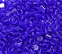 Czech Silky 2-Hole Beads 6x6mm - CZS-30060 - Transparent Sapphire - 25 count