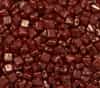 Czech Silky 2-Hole Beads 6x6mm - CZS-93190-15495 - Opaque Red Teracota Red - 25 count