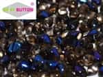 CZSBB-00030-22203 - Spiky Button Beads - Crystal Full Azuro - 25 Beads