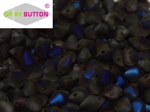 CZSBB-00030-22273 - Spiky Button Beads - Matte Crystal Full Azuro - 25 Beads