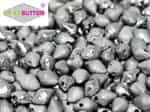 CZSBB-000302-27480 - Spiky Button Beads - Crystal Etched Full Chrome - 25 Beads