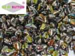 CZSBB-00030-28100 - Spiky Button Beads - Crystal Full Vitrail - 25 Beads