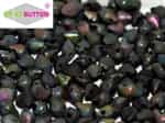 CZSBB-00030-28180D - Spiky Button Beads - Crystal Etched Dark Full Vitrail - 25 Beads