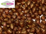 CZSBB-00030-85695 - Spiky Button Beads - Matte Crystal Lila Gold Luster - 25 Beads