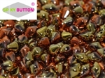 CZSBB-00030-98542 - Spiky Button Beads - Crystal California Gold Rush - 25 Beads