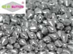 CZSBB-01700 - Spiky Button Beads - Matte Aluminium Silver - 25 Beads