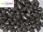 CZSBB-03000-14449 - Spiky Button Beads - Chalk White Grey Luster - 25 Beads