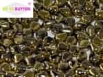 CZSBB-23980-26440 - Spiky Button Beads - Jet Full Amber - 25 Beads