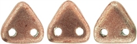 CzechMates Two Hole Trangles 6mm: CZT-04B04 - ColorTrends: Saturated Metallic Butterum - 25 count