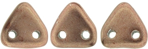CzechMates Two Hole Trangles 6mm: CZT-04B10 - ColorTrends: Saturated Metallic Autumn Maple - 25 count