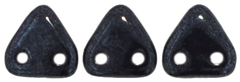 CzechMates Two Hole Trangles 6mm: CZT-14400 - Hematite - 25 count