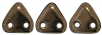 CzechMates Two Hole Trangles 6mm: CZT-14415 - Dark Bronze