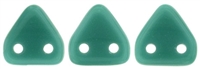 CzechMates Two Hole Trangles 6mm: CZT-6315 - Persian Turquoise - 25 count
