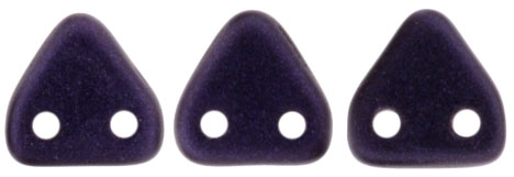 CzechMates Two Hole Trangles 6mm: CZT-79022 - Metallic Suede - Dark Purple - 25 count