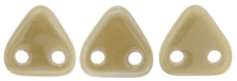 CzechMates Two Hole Trangles 6mm: CZT-LR13060 - Luster Iris - Antique Beige - 25 count