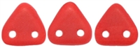 CzechMates Two Hole Trangles 6mm: CZT-M9320 - Matte - Opaque Red