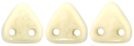CzechMates Two Hole Trangles 6mm: CZT-P14413 - Opaque - Luster Champagne