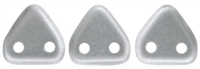 CzechMates Two Hole Trangles 6mm: CZT-P29405 - Satin - Silver - 25 count