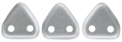 CzechMates Two Hole Trangles 6mm: CZT-P29405 - Satin - Silver - 25 count