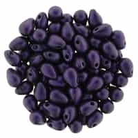 CZTD-94202 - Czech Tear Drops 6/4mm: Chrome - Purple - 25 Count