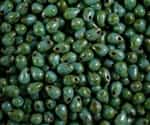 Tear Drops 6/4mm : Opaque Turquoise - Picasso - 25 count