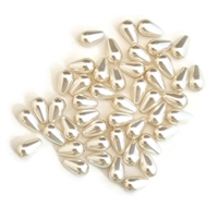 CZTD10X6-70000 - Preciosa Pear Drops 10X6mm: White - 1 Count