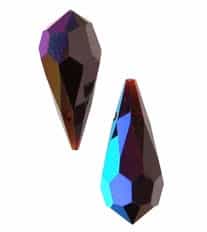 Machine Cut 9/18mm Tear Drop Crystal : CZTDC918-X9012 - Garnet AB - 1 crystal