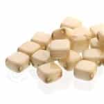 Two Hole Tile 5mm : CZTWN05-02010-14413 - Chalk Beige Luster - 30 Bead Strand
