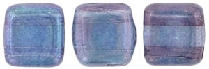 CzechMates Two Hole Tile 6mm Luster - Transparent Amethyst 25 Beads