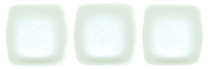 CzechMates Two Hole Tile 6mm - CZTWN06-25001 - Pearl Coat - Snow - 25 Beads