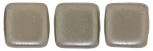 CzechMates Two Hole Tile 6mm - CZTWN06-25005 - Pearl Coat - Brown Sugar - 25 Beads