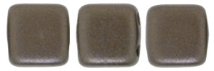 CzechMates Two Hole Tile 6mm - CZTWN06-25036 - Pearl Coat - Bistre - 25 Beads